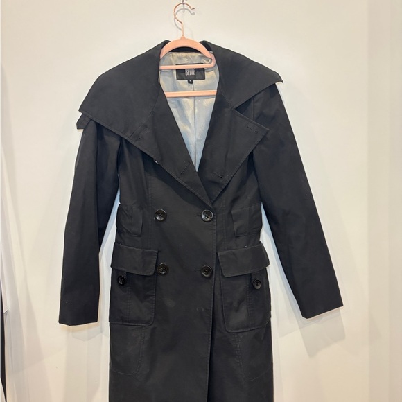 BEDO Black Double-Breasted Coat Women’s Elegant Jacket - Picture 4 of 8